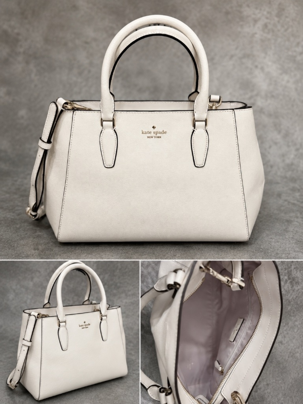 Kate Spade White Leather Satchel